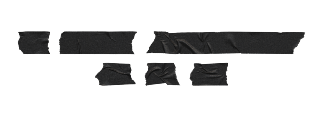 black tape wordmark helpers and layout elements, transparent png
