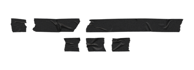 photo labeling black tape strips set for studio workflows
