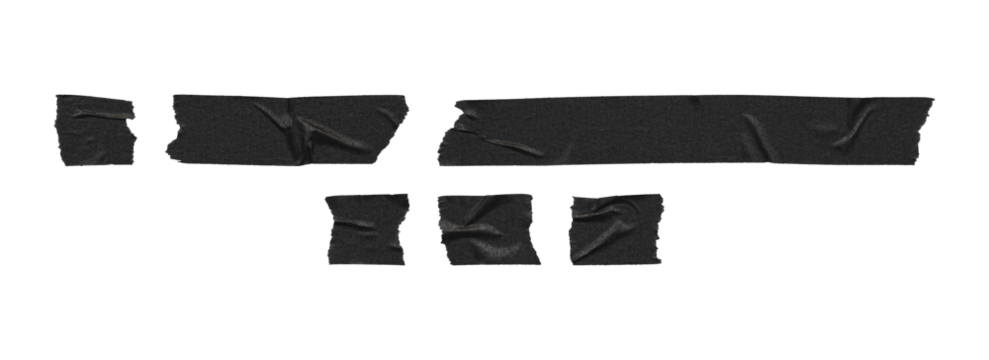 photo labeling black tape strips set for studio workflows
