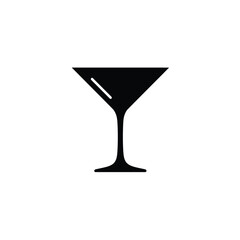 Silhouette of coupe cocktail glass with liquid detail on a white background. EPS 10.