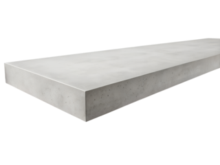 A concrete shelf isolated on transparent background