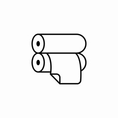 paper roll press icon sign vector