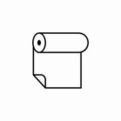single paper roll icon sign vector