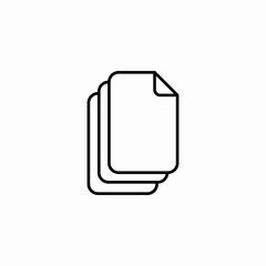 stack of papers icon sign vector