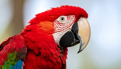 Fototapeta premium Close-up of a scarlet macaw