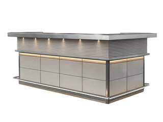 Modern outdoor kitchen isolated on transparent background