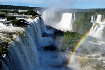 Rainbow over Iguazu Falls