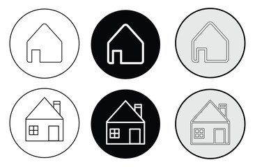 Home icon collection. Real estate. Home sign and symbol. Web home flat icon for apps and websites. house icon on a white background. Vector illustration. Eps file 21.