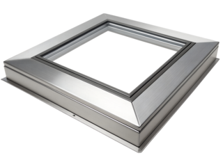 Square metal frame isolated on transparent background