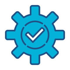 Development In Blue Monochrome Flat Design, Vector Illustration