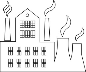 Factory Icon. Manufacturing unit icon, Factory or plant icons set. Pictogram of an industrial facility or building. Symbol of the production facility on the map. Vector Illustration !
