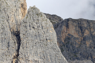 Stone wall in Dolomites, Italy