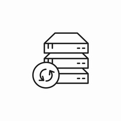 data backup refresh icon sign vector © Tunzala