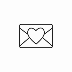 envelope with heart icon sign vector