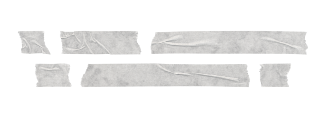 ecommerce white tape accents for product cards and banners
