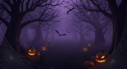 halloween background with pumpkin
