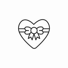 heart shaped box icon sign vector