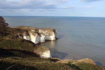 Coastline at Flamborough Head, East Riding of Yorkshire.