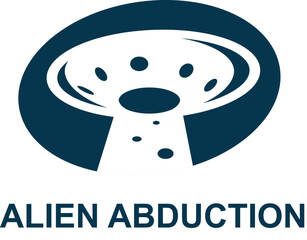 Alien spaceship with light beam