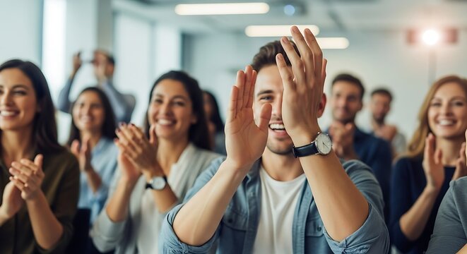 Applause in modern audience.