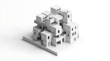 Fototapeta premium 3D building layout
