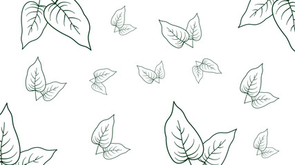 Tropical Leaf Pattern Background