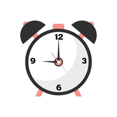 Essential analog alarm clock icon, a clear concept for managing time and daily wake-up calls