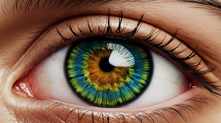 Close-Up of a Human Eye with Multicolored Iris 4