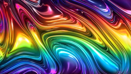 Neon Rainbow Liquid Iridescent Rainbow Colored Psychedelic