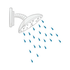 Shower Head Icon Clean, Simple Illustration of a Shower