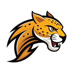 Speedy Cheetah Mascot Logo Focused Expression