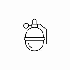  round grenade icon sign vector