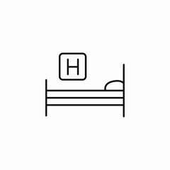 hospital bed symbol icon sign vector