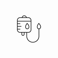 iv drip bag icon sign vector