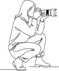 Photographer, crouching, camera, lens, shooting, boots, outdoor, snapshot, posture, focus, freelance, image, capture, hobby, visual, gear, equipment, action, creative, profession