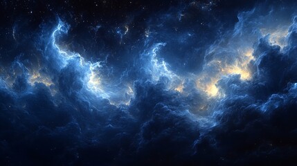 Obraz premium stellar cloudy navy neon afterglow