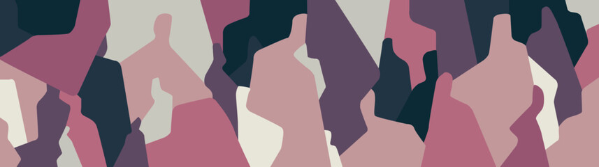  Group of people modern society abstract illustration