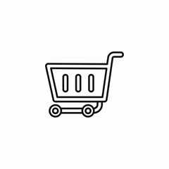 online shopping cart icon sign vector