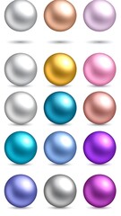 Colorful glossy spheres