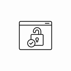 secure lock checked icon sign vector
