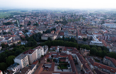 Obraz premium Novara, Italy, panorama from the top