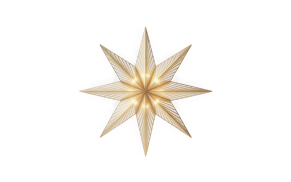 Golden Star Christmas Tree Topper - Powered by Adobe