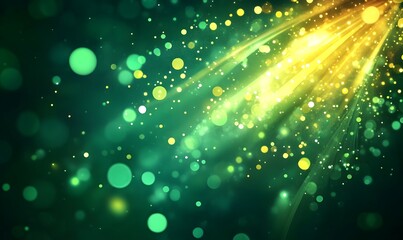 green and golden bokeh background