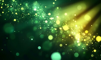 green and golden bokeh background