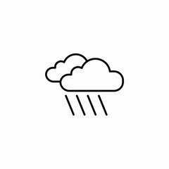 clouds rain icon icon sign vector