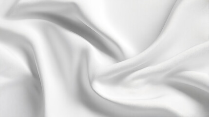 Obraz premium Undulating folds of pure white fabric catch soft light waves