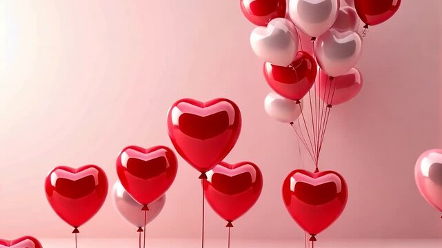 Red heart-shaped balloons are the quintessential symbol of love, romance, and celebration for Valentine's Day, weddings, or any happy party decoration