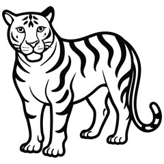 Collection of diverse big cat family illustrations for graphic design projects