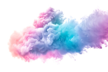Fototapeta premium Pastel colored smoke cloud isolated on a transparent background