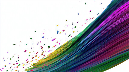 Abstract waves of color and music notes dance vibrantly now